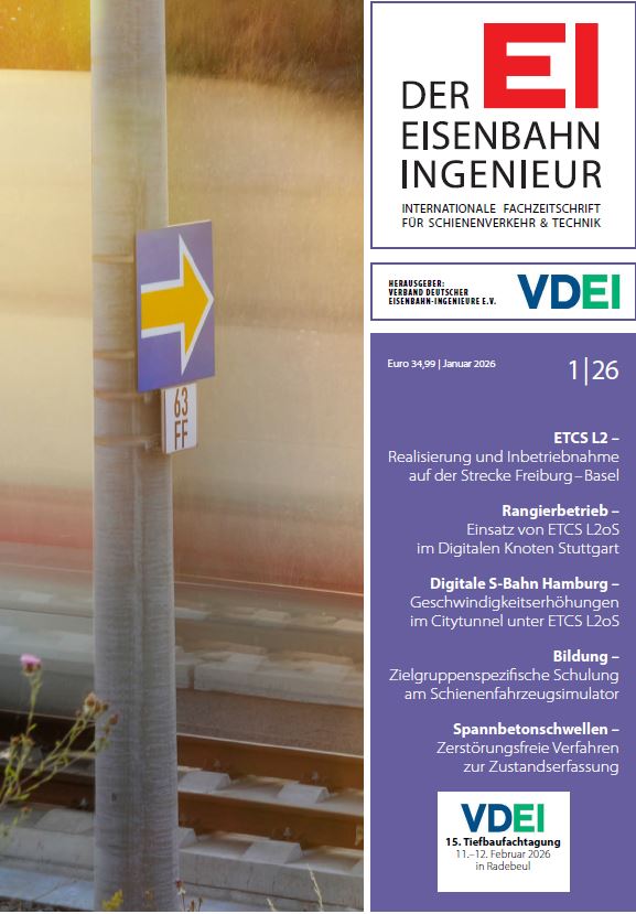 Cover des EI - DER EISENBAHNINGENIEUR, Ausgabe 01/2026
